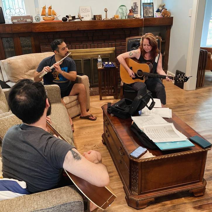 Singer Daphne Parker Powell jams with fellow musicians at No Surf House.